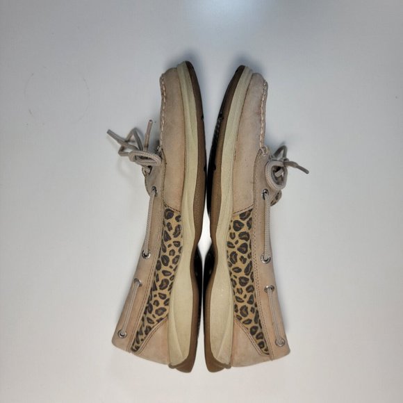 Sperry Top-Sider Womens Size 10 Tan Slip On Cheetah Print Boat Shoes - Picture 5 of 7